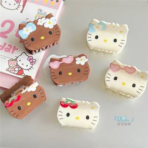 Pinzas de Pelo Hawaianas con Diseño de Hello Kitty para Mujer, Pinzas Grandes y Elegantes Tipo Tiburón, Fuerte Sujeción para Cabello Grueso, Envío Rápido - Product Image 5