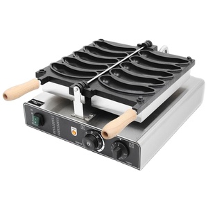 Machine à gaufres électrique professionnelle antiadhésive en forme de banane pour restaurants et commerces - Product Image 1