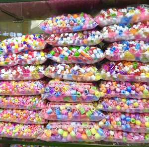 Mylulu DIY Fait Main Gros Trous Accessoires Cheveux pour Femmes Enfants Tresses Perles Résine Transparente Bijoux Décoratifs en Plastique - Product Image 2