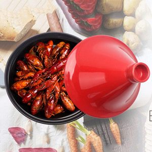 Casserole Slow Cooker 2.4 qt Ceramic Pots <strong>for</strong> <strong>Cooking</strong> and Stew Hand Made Tagine Pot with Lid - Product Image 2