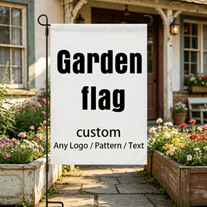 Drapeau de jardin personnalisé Yabee, logo/texte/motif personnalisé, drapeau de jardin en polyester double face, extérieur, maison, jardin - Product Image 2