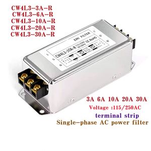 Filtro de Alimentación CA Monofásico, Filtro EMI de Tres Niveles, Bloque de Terminales de 220V, CW4L3-3A/6A/10A/20A/30A-R, Anti-interferencias CW4L3-30A-R - Product Image 2