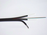 Kabel Fiber Optik Drop FTTH 2 Core Wanbao Outdoor dengan Member Penguat FRP, Kabel Komunikasi Outdoor Terlaris