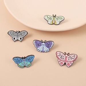Factory Online Wholesale Hot Selling Custom Creative Cartoon Butterfly Alloy Enamel <b>Pins</b> for <b>Backpack</b> and Bags - Product Image 4