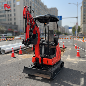 Мини-экскаватор с гидравлическими навесными приспособлениями: ковш, грабли, гидромолот. Сертифицирован CE EPA. Микро-гусеничный экскаватор для копки и посадки в саду. - Product Image 5