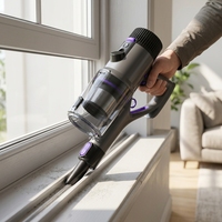 Aspirateur balai cyclonique sans fil portatif 35KPA 600W OEM BLDC avec batterie lithium-ion, certifié ROHS, pour usage domestique et automobile (humide/sec)
