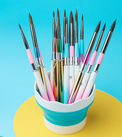 Ember Plastik Lipat Mini Tahan Air Multifungsi untuk Membawa Pena, Cat Gouache, dan Cat Air