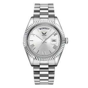 Uomini di lusso calendario minimalista 5atm impermeabile 316l in acciaio inossidabile orologio da uomo orologi al quarzo Relojes Hombre