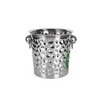 Seau à glace en acier inoxydable à motif martelé, orné de diamants, pour hôtels, boîtes de nuit, vente en gros, écologique, pour fêtes