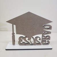 Marco de Fotos Sublimable en Blanco para Graduación 2026, Tablero de Fotos con Forma de Birrete de Graduación para Transferencia Térmica, Centro de Mesa para Graduación