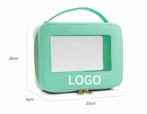 Cubic Large Capacity Simple Pattern Cosmetic <b>Bag</b> Multifunctional Portable Makeup Organizer <b>Bag</b> with Zipper - Product Image 3