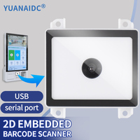 Módulo Escáner de Código QR Integrado Mini, Lector de Códigos de Barras 2D OEM, Motor de Escaneo de Montaje Fijo USB TTL RS232 para Kiosco y Máquina Expendedora