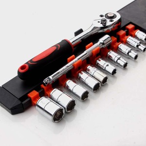 Small Flyback Socket Wrench Set 14 Piece Metric 1/4 Inch Ball Hex Auto Repair Tool Combination - Product Image 2