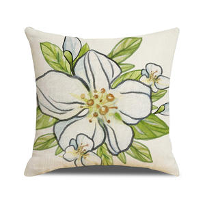 2025 nueva primavera Lino letra impresa sofá funda de <span class=keywords><strong>almohada</strong></span> fresca pequeña planta flores <span class=keywords><strong>almohada</strong></span> <span class=keywords><strong>inclinada</strong></span> para uso doméstico - Product Image 6
