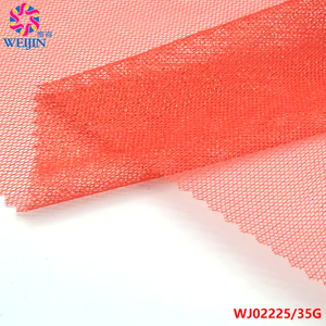 Giá rẻ mẫu miễn phí mới bán buôn 100% Nylon siêu mềm thoáng khí vải tuyn lưới vải đỏ cô dâu thêu Net Saree váy váy - Product Image 2