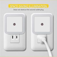 Lampe de nuit LED moderne en plastique pour bébé, économique, avec capteur de contrôle et lumière blanc chaud, pour les marchés américain, européen et britannique