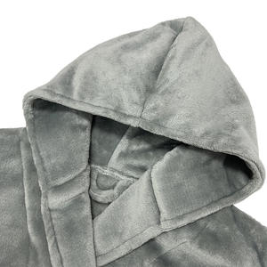 Peignoir en <span class=keywords><strong>polaire</strong></span> <span class=keywords><strong>de</strong></span> flanelle unisexe personnalisé <span class=keywords><strong>pour</strong></span> femmes hiver longs hommes vêtements <span class=keywords><strong>de</strong></span> nuit Spa bain <span class=keywords><strong>Robe</strong></span> à capuche - Product Image 5