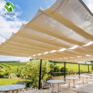 Voile <span class=keywords><strong>d</strong></span>'<span class=keywords><strong>ombrage</strong></span> rétractable anti-UV beige pour balcon, jardin extérieur, terrasse, auvent coulissant, pare-soleil de voiture - Product Image 1