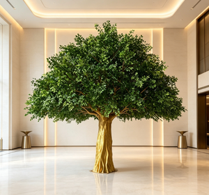 Grand arbre artificiel écologique Ficus Benjamina et Mangue pour intérieur et extérieur, idéal pour hall d'hôtel, verdure bionique - Product Image 5