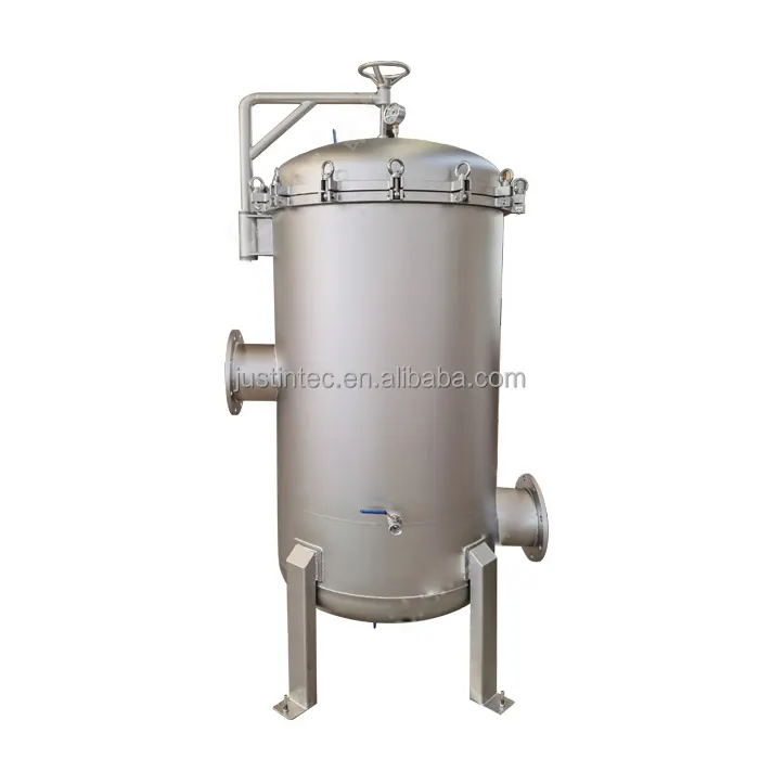 Sewage reuse 60inch 120-240 TPH 4 Elements Stainless Steel High Flow Filter Housing