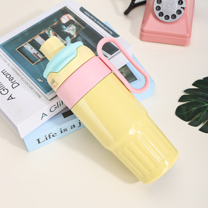 Vaso térmico para mujer con diseño elegante y asa, portátil, de doble uso, de acero inoxidable, para coche, para helados. - Product Image 6