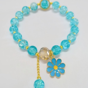 Braccialetto di Moda con Perline in Cristallo Imitazione Giada, Gioiello con Fiori e Farfalle per Ragazze - Product Image 6