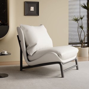 Fauteuil en cuir minimaliste <span class=keywords><strong>italien</strong></span>, chaise longue moderne nordique pour balcon, salon, fauteuil design, mobilier d'hôtel - Product Image 4