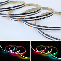 Bande LED COB SXZM Magic Color 720 LED/m RGBIC RGBW, PCB noir, 12V 24V, découpable, adressable, télécommande, pour aménagement paysager et intérieur