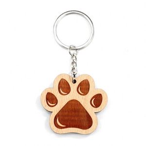 Porte-clés de Noël en bois, décoration en bois, pendentif cerf, porte-clés créatif pour sapin de Noël, accessoires en bois - Product Image 6
