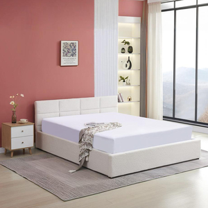 Fabric Upholstered Platform <b>Bed</b> Frame Hydraulic Lift Up <b>Storage</b> <b>Bed</b> <b>With</b> Sturdy Slat Support - Product Image 1