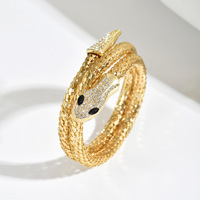 Collier ras du cou serpent personnalisé, chaîne à maillons en plaqué or avec strass, laiton, cuivre et pierre de zircon pour cadeau de fête