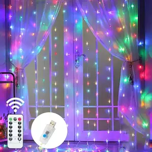 Luminarias garland decoration LED Curtain Light Waterproof USB Copper Wire Light With Remote Control