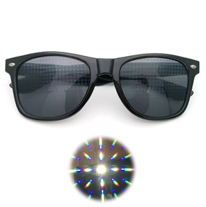 نظارة حراج فائقة الضوء تظهر تأثير موشور ثلاثي الأبعاد EDM قوس قزح منظار كالايدوسكوب على شكل نظارات شمسية لحفلات الهذيان - Product Image 5