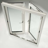 Ventana Abatible de Aluminio con Rotura de Puente Térmico de Alta Calidad, Ventanas de Aluminio con Doble Acristalamiento Insonorizadas para Residencias