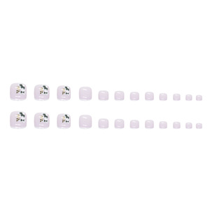 F072 Carré Faux Ongles D'orteil Couverture Complète Ongles Artificiels Acrylique <span class=keywords><strong>Pied</strong></span> Nail Art Conseils <span class=keywords><strong>Manucure</strong></span> Outils - Product Image 4