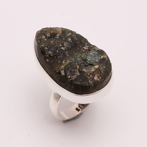 925ชุดฝาทำด้วยมือเงินแท้โบราณพลอยควอตซ์ดอกกุหลาบสีชมพูธรรมชาติเครื่องประดับงานแต่งงานสไตล์คลาสสิกสำหรับงานเลี้ยง - Product Image 3