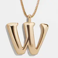 Hot Sale Personal isierte Box Kette Messing vergoldet Schmuck Initial Anhänger A-Z Buchstaben Name Halskette für Männer für Frauen