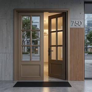 Porte battante victorienne en alliage d'aluminium massif, étanche, pare-balles, antirouille, insonorisée, isolée, garantie 5 ans pour villa - Product Image 5