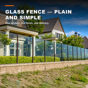 Clear View Glass Fence <b>Panels</b> <b>Decorative</b> Boundary Screening for Courtyards Terraces Public Spaces and Commercial Buildings - Product Image 1
