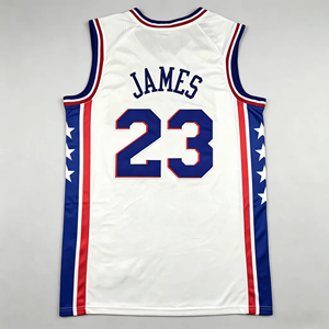 <span class=keywords><strong>Camiseta</strong></span> de <span class=keywords><strong>Baloncesto</strong></span> de Filadelfia Bordada de Alta Calidad al por Mayor # 23 <span class=keywords><strong>James</strong></span> # 7 Marrón # 21 Joel Embiid # 0 Maxey # 77 Edgecombe - Product Image 4