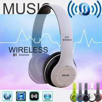 Écouteurs pliables P47 Mini écouteurs sans fil pour téléphone IOS Android Prise en charge de la carte SD Écouteurs Bluetooth