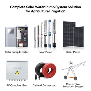 Système d'irrigation à pivot central VEICHI Solar 10HA 16 20 Hectares <span class=keywords><strong>40</strong></span> 50 HA <span class=keywords><strong>150</strong></span> HA avec buse pour zones isolées et reculées - Product Image 2