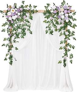 80 + 색상 커튼 무대 축하 생일 사진 아치 드레이프 패브릭 아치 배경 교회 파티 웨딩 장식 - Product Image 4