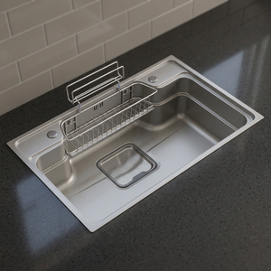 Évier de préparation compact fait main au design moderne, cuve unique, en acier inoxydable 304 noir nano, à encastrer sous plan, pour bar, camping-car ou extérieur, garantie 3 ans - Product Image 2