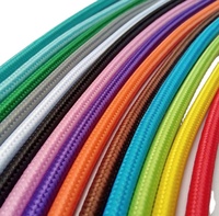 Fil couvert de tissu isolé en PVC et cuivre toronné de style vintage avec câble électrique flexible en tissu textile