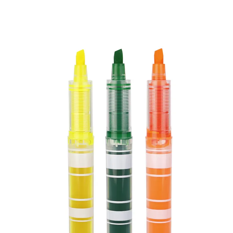 Kartal ucuz fiyat kırtasiye Sthool için vurgulayıcı kalem Set plastik siyah vurgulayıcı kalem