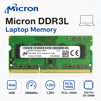 Module de mémoire RAM pour ordinateur portable DDR3L 4 Go 1866 MHz PC3L-14900S 204 broches SODIMM 1,35 V basse tension en stock pour mise à niveau informatique