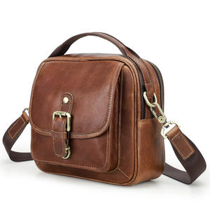 Usine vente chaude hommes Vintage en cuir véritable bandoulière sac de <span class=keywords><strong>messager</strong></span> nouveau sac à bandoulière pour hommes sac à main de luxe - Product Image 2