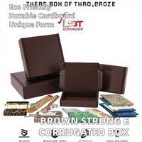 Caja de Regalo Corrugada Ecológica Resistente de Color Marrón con Impresión Multicolor, Forma Personalizable, Papel Kraft y Cartón