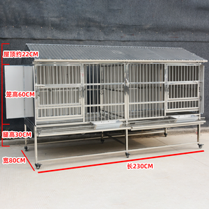 กรงไก่สแตนเลสหรูหราขนาด XXL สำหรับเชิงพาณิชย์ |   การออกแบบกันน้ำอเนกประสงค์ป้องกันการกัดกร่อนแบบมัลติฟังก์ชั่น |   สัตว์ปีกกลางแจ้ง - Product Image 4